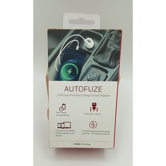 Packard Bell Autofuze Car Charger Dual 3.1A/Type-C + USB - Picture 2 of 4